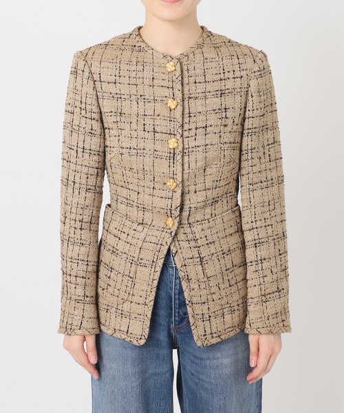 Deuxieme Classe(ドゥーズィエムクラス)の「ROITWEED ノーカラー ジャケット(その他アウター・レディース・ブラック・38/36)」の17枚目の写真