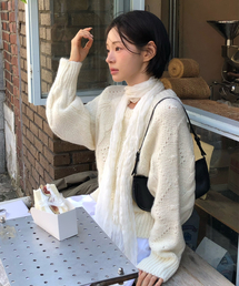 コージーケーブルニット_アイボリー