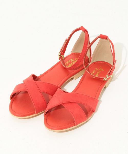 Another Edition（アナザーエディション）の「クロスフラットサンダル/AEBFC Cross FLT SNDL◆（サンダル・レディース・オフホワイト/ブラック/レッド/ライトブルー・MEDIUM/LARGE/SMALL）」の4枚目の写真