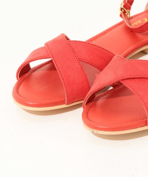 Another Edition（アナザーエディション）の「クロスフラットサンダル/AEBFC Cross FLT SNDL◆（サンダル・レディース・オフホワイト/ブラック/レッド/ライトブルー・MEDIUM/LARGE/SMALL）」の9枚目の写真
