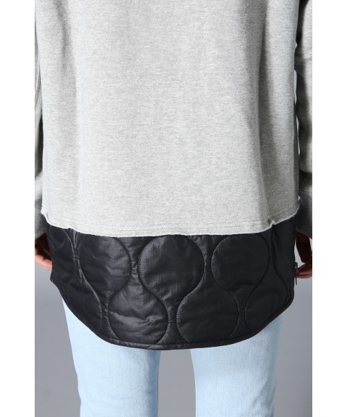 MR.GENTLEMAN（ミスタージェントルマン）の「MR.GENTLEMAN QUILTED MIX PULLOVER SWEAT PARKA -CITYSHOP Exclusive-（パーカー・メンズ・ブラック/グレー・LARGE/X-LARGE/MEDIUM）」の18枚目の写真