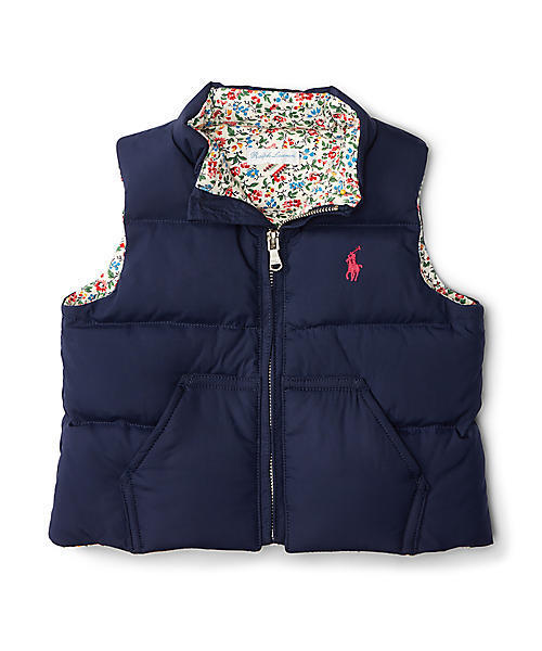 POLO RALPH LAUREN CHILDRENSWEAR(ポロ ラルフ ローレン チルドレンズウェア)の「キルテッド ダウンベスト(ダウンベスト・キッズ・ネイビー/ピンク・12M/24M/9M/6M/18M)」の2枚目の写真
