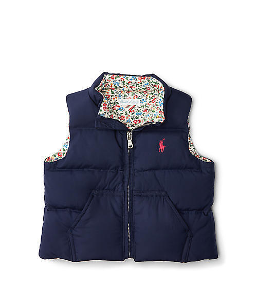 POLO RALPH LAUREN CHILDRENSWEAR(ポロ ラルフ ローレン チルドレンズウェア)の「キルテッド ダウンベスト(ダウンベスト・キッズ・ネイビー/ピンク・12M/24M/9M/6M/18M)」の4枚目の写真