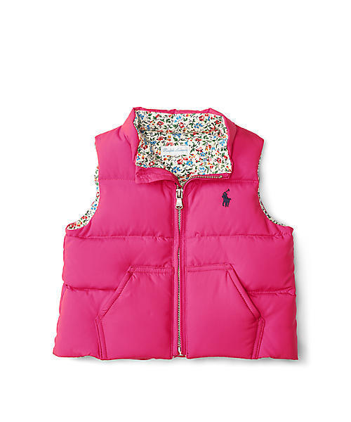 POLO RALPH LAUREN CHILDRENSWEAR(ポロ ラルフ ローレン チルドレンズウェア)の「キルテッド ダウンベスト(ダウンベスト・キッズ・ネイビー/ピンク・12M/24M/9M/6M/18M)」の3枚目の写真