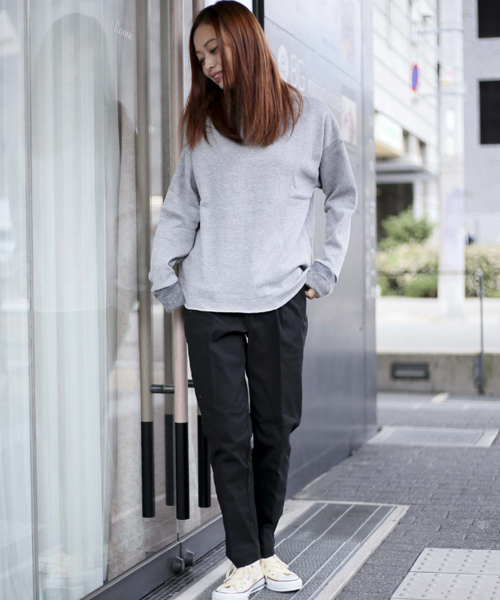 Denime（ドゥニーム）の「ストレッチチノクロップドパンツ（チノパンツ・レディース・ブラック/ベージュ・MEDIUM/SMALL）」の12枚目の写真