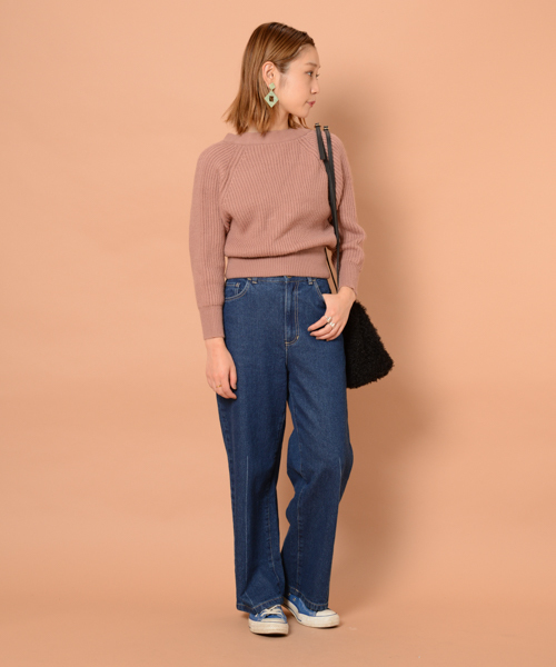 mystic（ミスティック）の「2WAYVネックショートカーデ（ニット/セーター・レディース・ピンク/グレー/ブラック/ベージュ・ﾌﾘ-）」の16枚目の写真