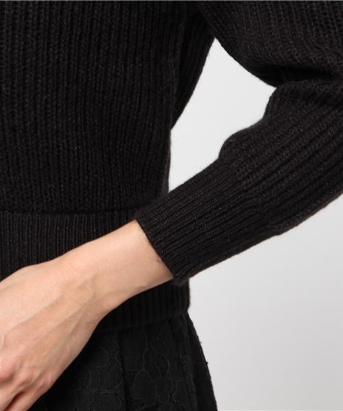 mystic（ミスティック）の「2WAYVネックショートカーデ（ニット/セーター・レディース・ピンク/グレー/ブラック/ベージュ・ﾌﾘ-）」の9枚目の写真