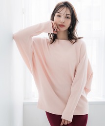しっとりやわらかボートネックドルマンニット【高橋愛様着用】