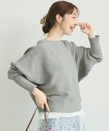 しっとりやわらかボートネックドルマンニット【高橋愛様着用】