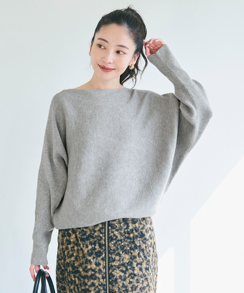 送料関税込★Rohe★ニットボートネックトップス ニットトップス ボートネック[品番：II000006820