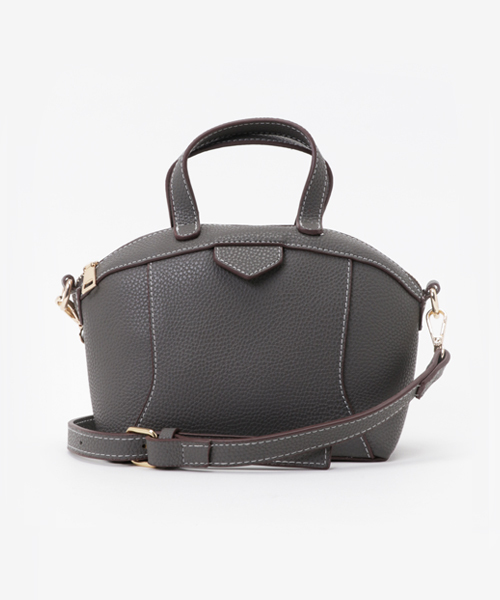 PLAIN CLOTHING(プレーンクロージング)の「ラウンドハンドバッグ/ショルダーバッグ【PLAIN CLOTHING】(ショルダーバッグ・レディース・ブラック/ボルドー/キャメル/グレー・FREE)」の13枚目の写真