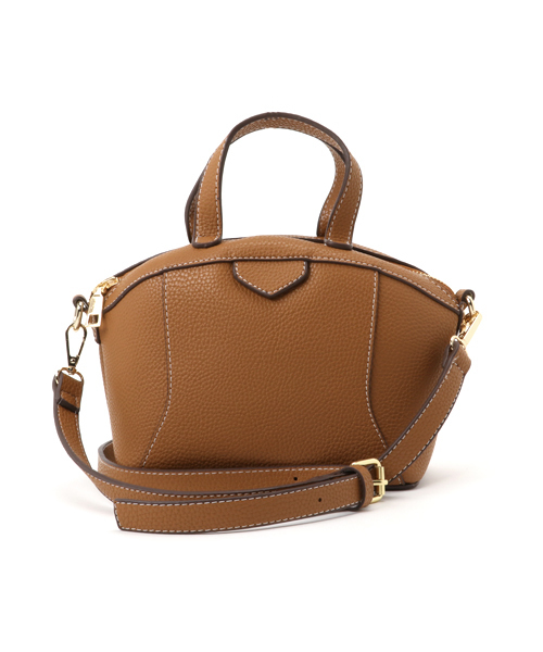 PLAIN CLOTHING(プレーンクロージング)の「ラウンドハンドバッグ/ショルダーバッグ【PLAIN CLOTHING】(ショルダーバッグ・レディース・ブラック/ボルドー/キャメル/グレー・FREE)」の4枚目の写真