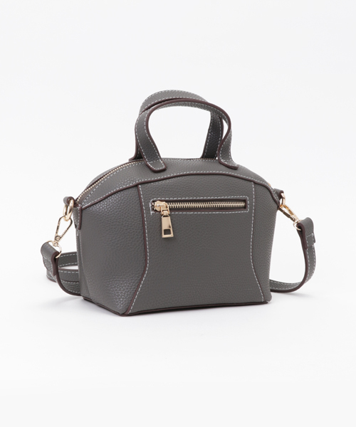 PLAIN CLOTHING(プレーンクロージング)の「ラウンドハンドバッグ/ショルダーバッグ【PLAIN CLOTHING】(ショルダーバッグ・レディース・ブラック/ボルドー/キャメル/グレー・FREE)」の5枚目の写真