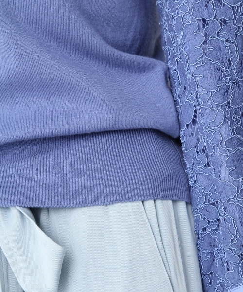 Andemiu（アンデミュウ）の「ソデレースオフショルニット748737（ニット/セーター・レディース・ホワイト/イエロー/ブルー・FREE）」の12枚目の写真