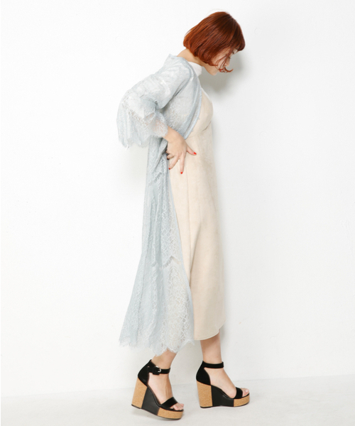 SLY（スライ）の「LACE MAXI GOWN（その他アウター・レディース・オフホワイト/ブラック/ライトブルー・FREE）」の12枚目の写真