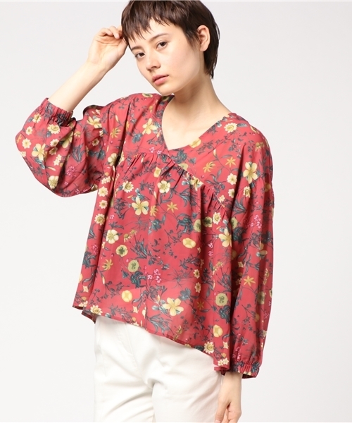 DOUBLE NAME（ダブルネーム）の「花柄ロマンチックブラウス（シャツ/ブラウス・レディース・オフホワイト/レッド/ブラック・FREE）」の15枚目の写真