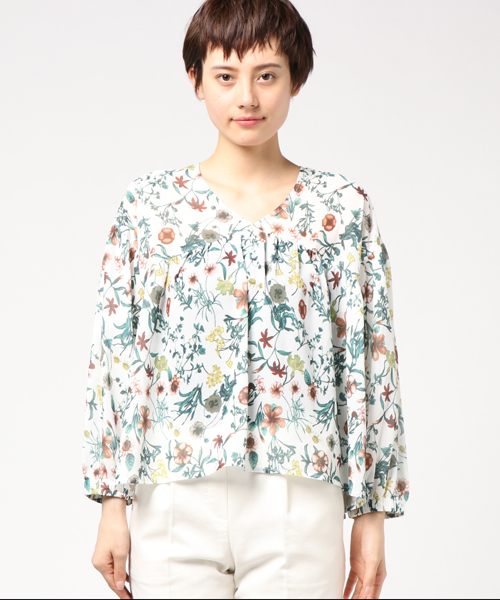 DOUBLE NAME（ダブルネーム）の「花柄ロマンチックブラウス（シャツ/ブラウス・レディース・オフホワイト/レッド/ブラック・FREE）」の9枚目の写真