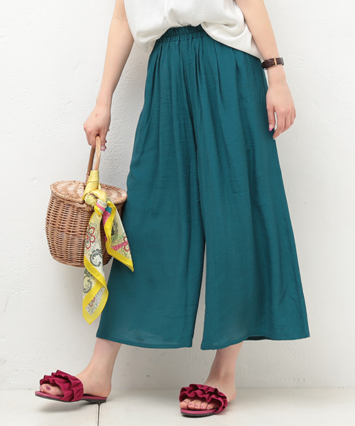 natural couture（ナチュラルクチュール）の「リゾートカラーパンツ（その他パンツ・レディース・ピンク/ベージュ/ネイビー/ターコイズブルー・FREE）」の4枚目の写真