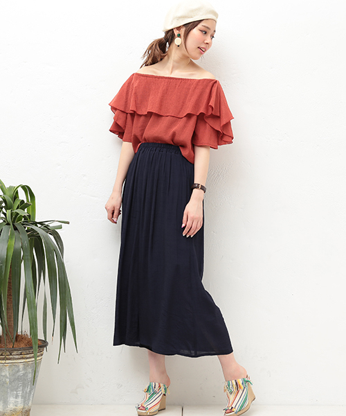 natural couture（ナチュラルクチュール）の「リゾートカラーパンツ（その他パンツ・レディース・ピンク/ベージュ/ネイビー/ターコイズブルー・FREE）」の17枚目の写真