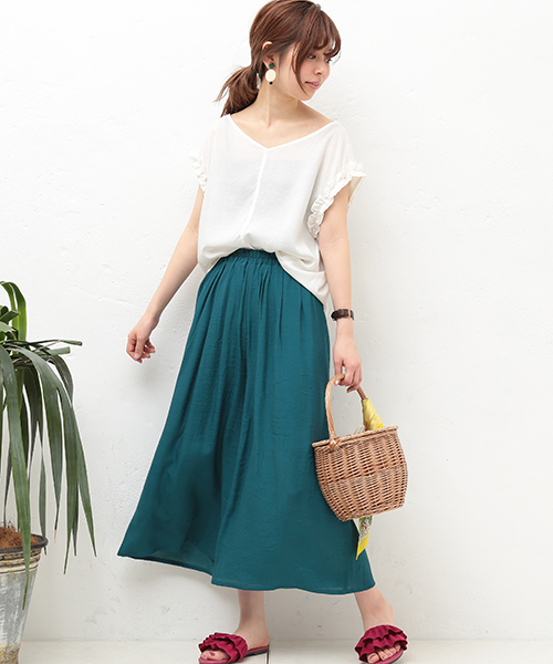 natural couture（ナチュラルクチュール）の「リゾートカラーパンツ（その他パンツ・レディース・ピンク/ベージュ/ネイビー/ターコイズブルー・FREE）」の9枚目の写真