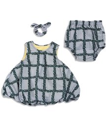 apres les cours | フラワーチェックリバーシブルバルーンワンピース(その他ベビー用品)