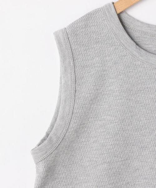 coen（コーエン）の「ハニカムノースリーブカットソー（Tシャツ/カットソー・レディース・グレー/ブラック/ホワイト/ピンク・FREE）」の19枚目の写真