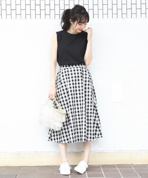 coen（コーエン）の「ハニカムノースリーブカットソー（Tシャツ/カットソー・レディース・グレー/ブラック/ホワイト/ピンク・FREE）」の5枚目の写真