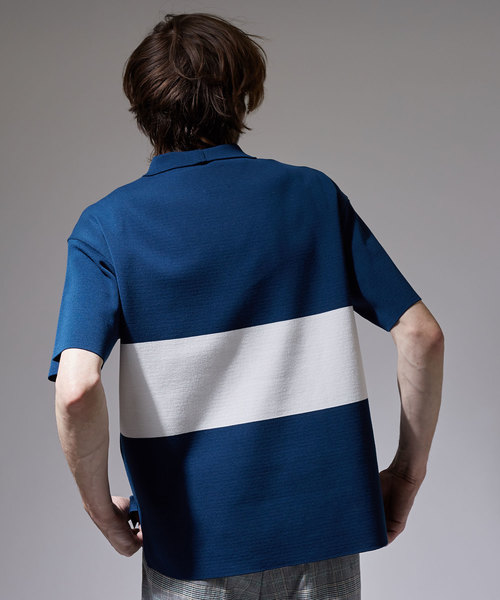 UNITED TOKYO（ユナイテッドトウキョウ）の「ビッグニットポロ（ポロシャツ・メンズ・ブルー/オレンジ/ネイビー/グリーン・3/1/2）」の7枚目の写真