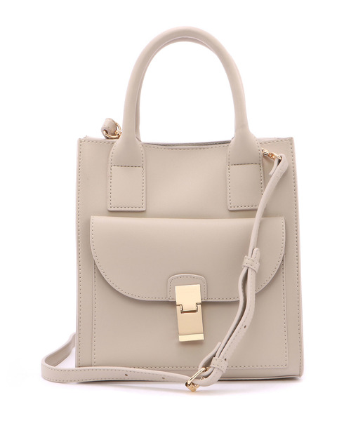 RIVE DROITE（リヴドロワ）の「フロントポケットショルダー（ショルダーバッグ・レディース・ベージュ/ライトブルー・FREE）」の7枚目の写真