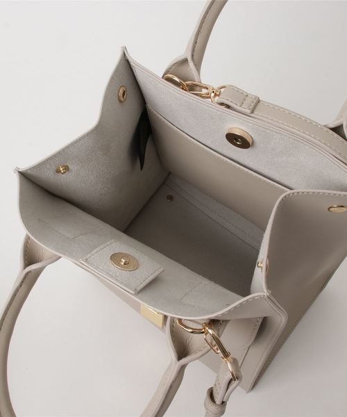 RIVE DROITE（リヴドロワ）の「フロントポケットショルダー（ショルダーバッグ・レディース・ベージュ/ライトブルー・FREE）」の5枚目の写真