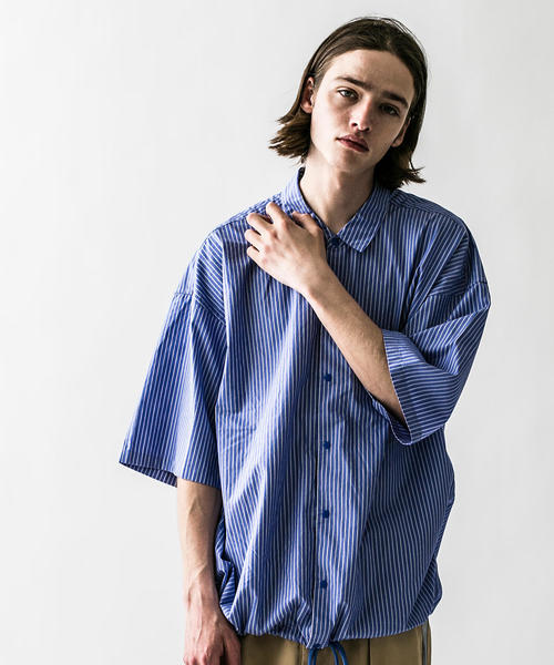 MONKEY TIME（モンキータイム）の「＜monkey time＞ STRIPE SHIRT JACKET SS/シャツ（シャツ/ブラウス・メンズ・その他1/コバルトブルー・LARGE/MEDIUM/X-LARGE/SMALL）」の14枚目の写真