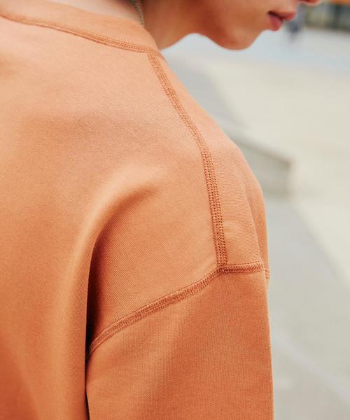 LIDNM（リドム）の「LIDNM/リドム/ヘビーウェイトシームレスTシャツ（Tシャツ/カットソー・メンズ・オフホワイト/ベージュ/オレンジ・SMALL/MEDIUM/LARGE）」の8枚目の写真