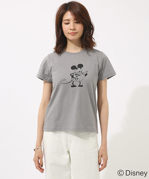 AZUL by moussy(アズールバイマウジー)の「モノクロ OLD MICKEY TEE(Tシャツ/カットソー・レディース・イエロー/グレー/ホワイト・SMALL/MEDIUM)」の9枚目の写真