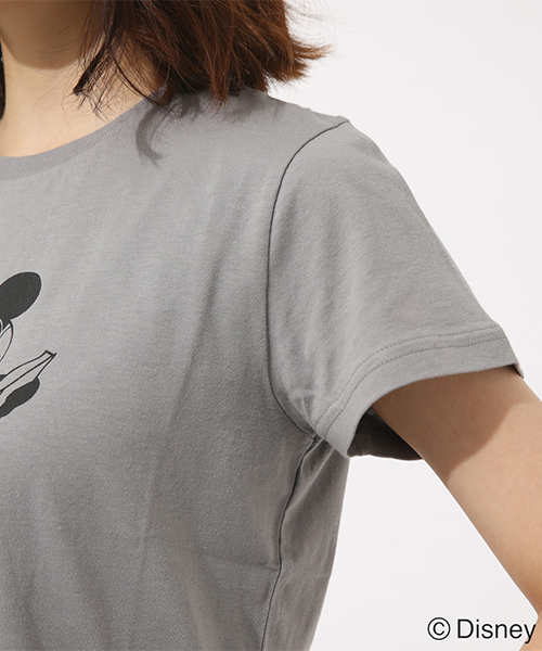 AZUL by moussy(アズールバイマウジー)の「モノクロ OLD MICKEY TEE(Tシャツ/カットソー・レディース・イエロー/グレー/ホワイト・SMALL/MEDIUM)」の13枚目の写真
