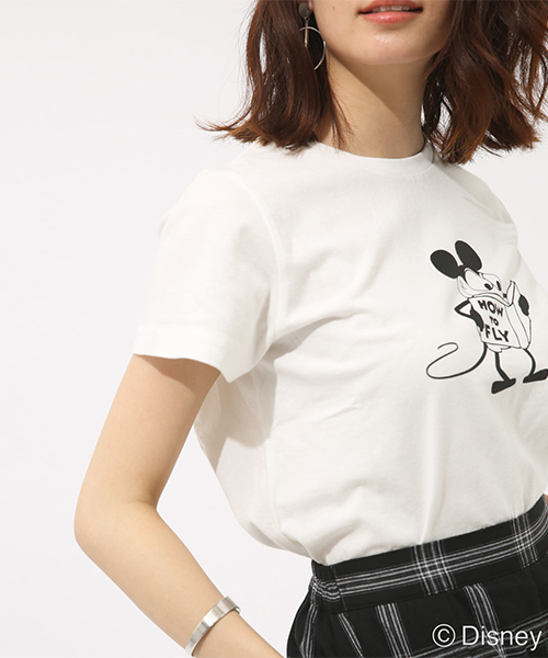 AZUL by moussy(アズールバイマウジー)の「モノクロ OLD MICKEY TEE(Tシャツ/カットソー・レディース・イエロー/グレー/ホワイト・SMALL/MEDIUM)」の14枚目の写真