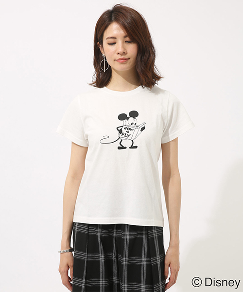 AZUL by moussy(アズールバイマウジー)の「モノクロ OLD MICKEY TEE(Tシャツ/カットソー・レディース・イエロー/グレー/ホワイト・SMALL/MEDIUM)」の17枚目の写真