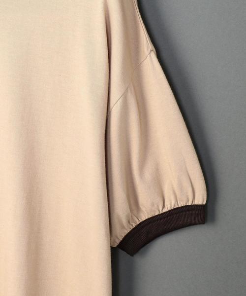6(ROKU) SHERRING SHIRT 半袖 ベージュ 6（ロク）の「＜6(ROKU)＞SHERRING SHIRT/シャツ（シャツ