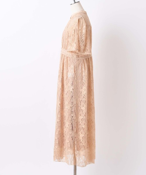 one after another NICE CLAUP（ワンアフターアナザーナイスクラップ）の「Vintageフラワーレースガウンワンピース（ワンピース・レディース・ベージュ/ブルー系その他・FREE）」の9枚目の写真