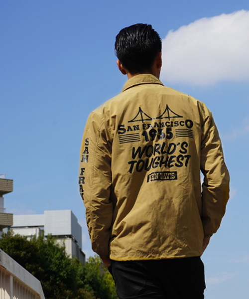 BEN DAVIS ORIGINALS（ベンデイビスオリジナルス）の「BENDAVIS PRINTCOACH JACKET/ベンデイビス プリントコーチジャケット（ナイロンジャケット・メンズ・ブラック/ベージュ/ブルー・MEDIUM/LARGE/X-LARGE）」の3枚目の写真