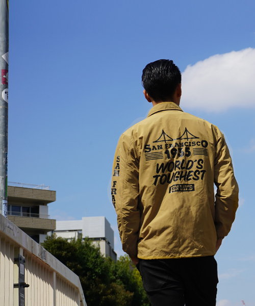 BEN DAVIS ORIGINALS（ベンデイビスオリジナルス）の「BENDAVIS PRINTCOACH JACKET/ベンデイビス プリントコーチジャケット（ナイロンジャケット・メンズ・ブラック/ベージュ/ブルー・MEDIUM/LARGE/X-LARGE）」の11枚目の写真