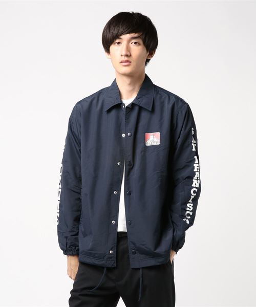 BEN DAVIS ORIGINALS（ベンデイビスオリジナルス）の「BENDAVIS PRINTCOACH JACKET/ベンデイビス プリントコーチジャケット（ナイロンジャケット・メンズ・ブラック/ベージュ/ブルー・MEDIUM/LARGE/X-LARGE）」の12枚目の写真