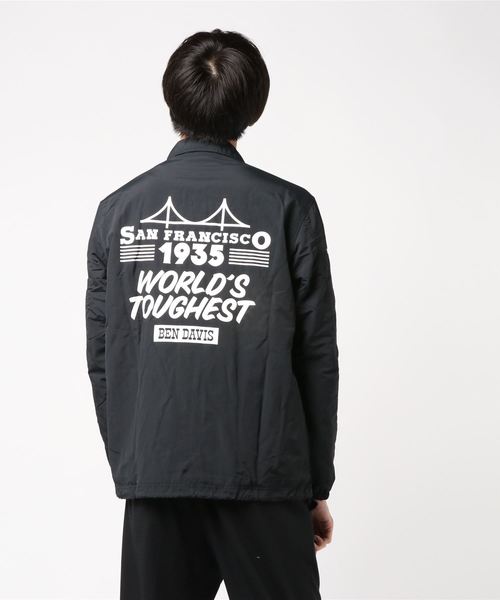 BEN DAVIS ORIGINALS（ベンデイビスオリジナルス）の「BENDAVIS PRINTCOACH JACKET/ベンデイビス プリントコーチジャケット（ナイロンジャケット・メンズ・ブラック/ベージュ/ブルー・MEDIUM/LARGE/X-LARGE）」の8枚目の写真