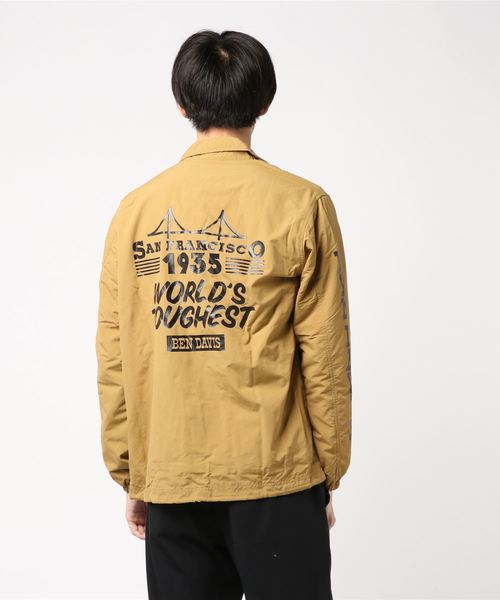 BEN DAVIS ORIGINALS（ベンデイビスオリジナルス）の「BENDAVIS PRINTCOACH JACKET/ベンデイビス プリントコーチジャケット（ナイロンジャケット・メンズ・ブラック/ベージュ/ブルー・MEDIUM/LARGE/X-LARGE）」の4枚目の写真