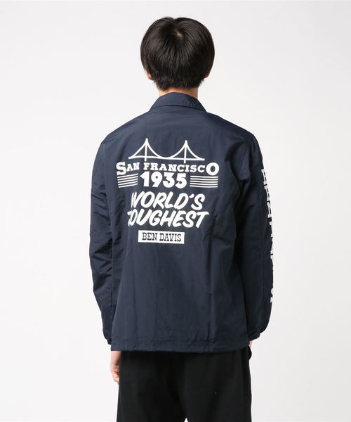 BEN DAVIS ORIGINALS（ベンデイビスオリジナルス）の「BENDAVIS PRINTCOACH JACKET/ベンデイビス プリントコーチジャケット（ナイロンジャケット・メンズ・ブラック/ベージュ/ブルー・MEDIUM/LARGE/X-LARGE）」の5枚目の写真