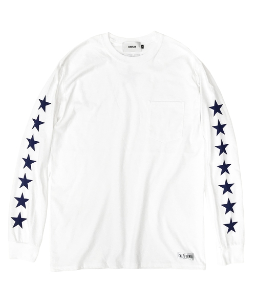 EVENFLOW（イーブンフロー）の「evenflow イーブンフロウ / ★ L/S  TEE 長袖プリントＴシャツ EF-910（Tシャツ/カットソー・メンズ・ホワイト/ネイビー・SMALL/MEDIUM/LARGE/X-LARGE）」の7枚目の写真