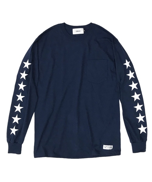 EVENFLOW（イーブンフロー）の「evenflow イーブンフロウ / ★ L/S  TEE 長袖プリントＴシャツ EF-910（Tシャツ/カットソー・メンズ・ホワイト/ネイビー・SMALL/MEDIUM/LARGE/X-LARGE）」の11枚目の写真