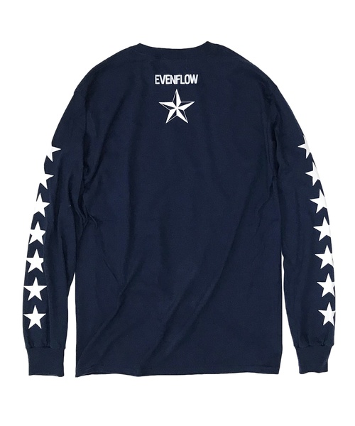 EVENFLOW（イーブンフロー）の「evenflow イーブンフロウ / ★ L/S  TEE 長袖プリントＴシャツ EF-910（Tシャツ/カットソー・メンズ・ホワイト/ネイビー・SMALL/MEDIUM/LARGE/X-LARGE）」の16枚目の写真
