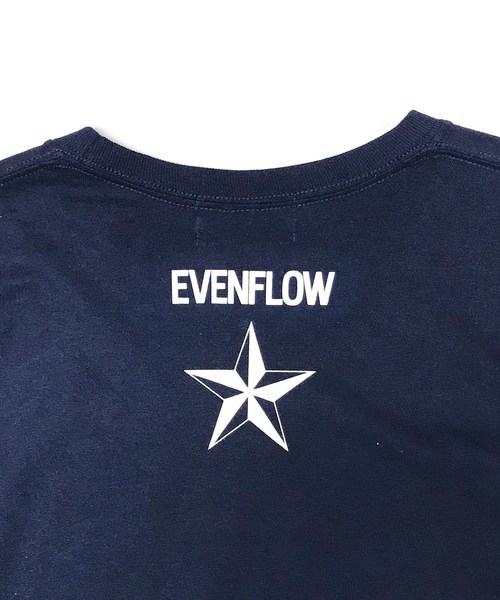 EVENFLOW（イーブンフロー）の「evenflow イーブンフロウ / ★ L/S  TEE 長袖プリントＴシャツ EF-910（Tシャツ/カットソー・メンズ・ホワイト/ネイビー・SMALL/MEDIUM/LARGE/X-LARGE）」の6枚目の写真