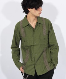 ８(eight) | 刺繍 キューバシャツ ロングシャツ(シャツ/ブラウス)