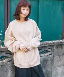 Champion | 【Champion】チャンピオン ピグメント加工 ライト裏起毛 オーバーサイズ クルーネックスウェット(スウェット)
